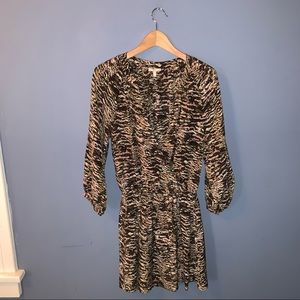 Joie Abstract Animal Molly Dress / Coffee Bean Size XS